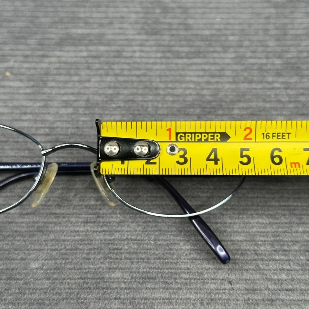 Donna Karan 8226 Navy Blue Oval Y2K Eyeglasses Frames Made in Japan 135 Vintage